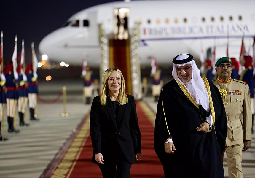 La premier Meloni in Bahrein, un asse sempre più solido