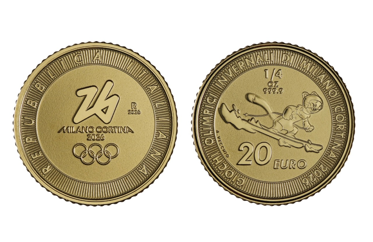 Milano Cortina 2026: due nuove monete d’oro celebrano i Giochi Olimpici Invernali