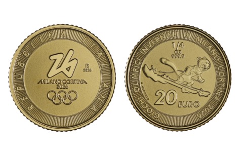 Milano Cortina 2026: due nuove monete d’oro celebrano i Giochi Olimpici Invernali