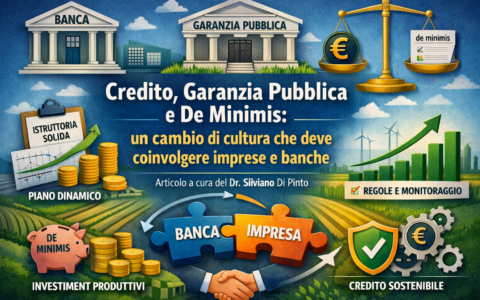 Credito, Fondo di Garanzia PMI e De Minimis: un cambio di cultura che deve coinvolgere imprese e banche