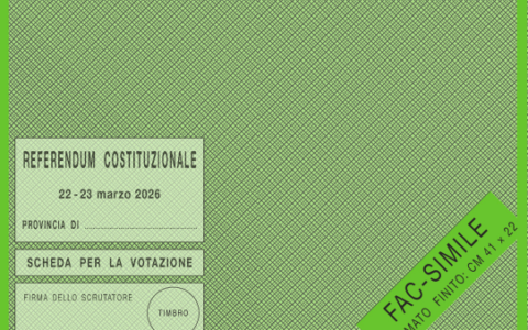 Referendum Giustizia 22-23 marzo 2026: la scheda e il quesito