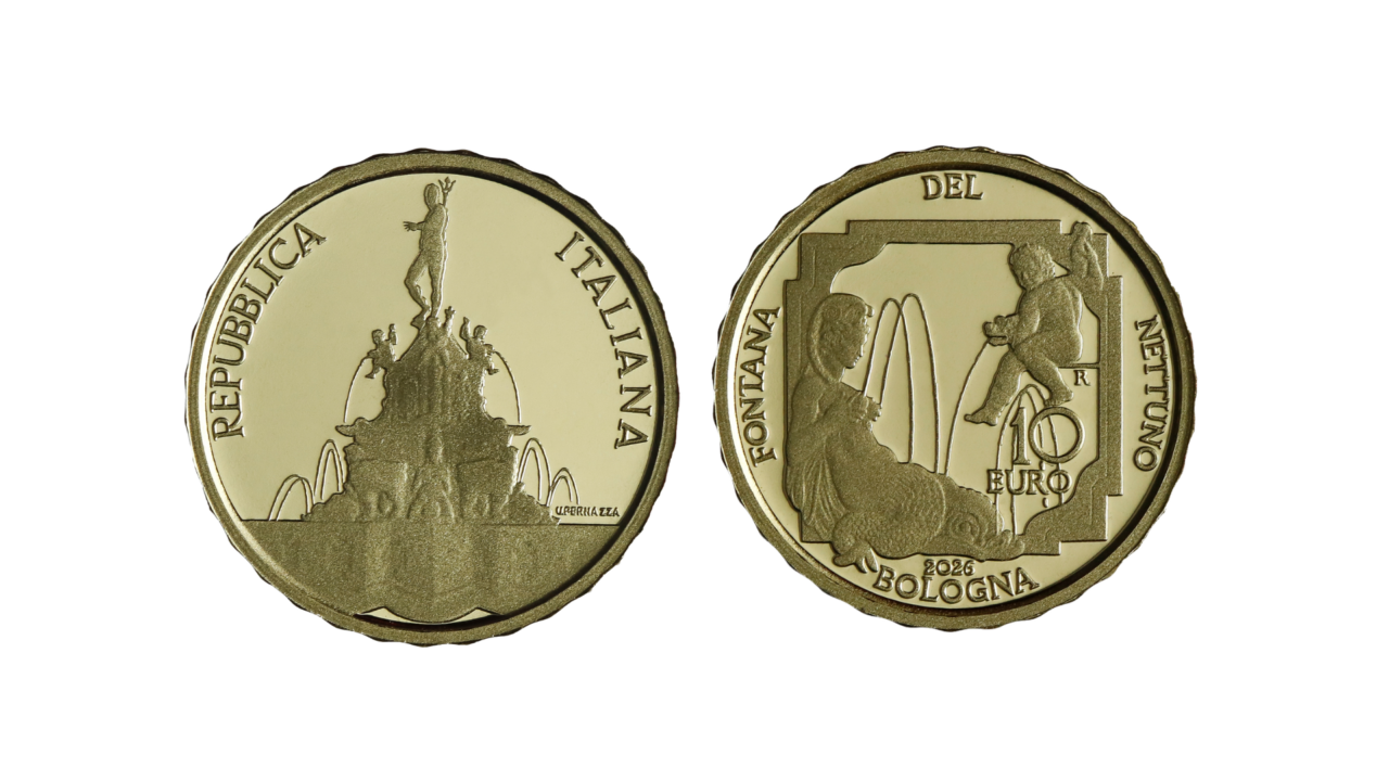 Il Nettuno di Bologna per la nuova la micromoneta della Serie “Fontane d’Italia”