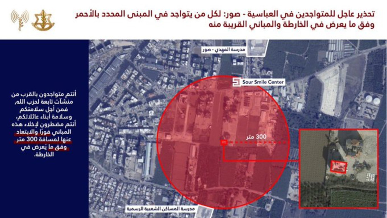 Israele annuncia raid imminenti su Tiro e Sidone e ordina l’evacuazione del Libano meridionale