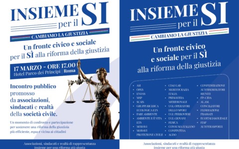 Referendum Giustizia: nasce il fronte del “Sì” dei corpi intermedi. Il mondo dell’associazionismo si schiera per la riforma