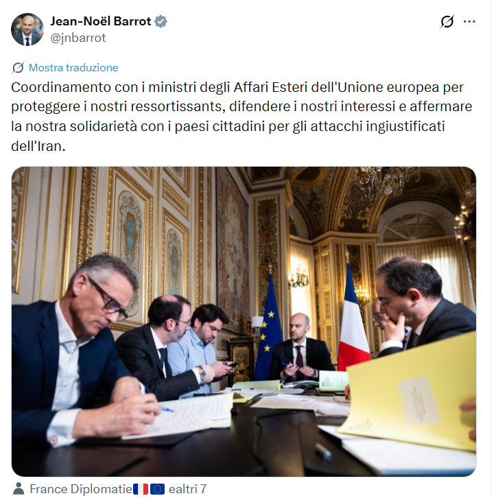 Il ministro degli esteri francese critico su USA e Israele: "Avrebbero dovuto prima discuterne con l'Onu"