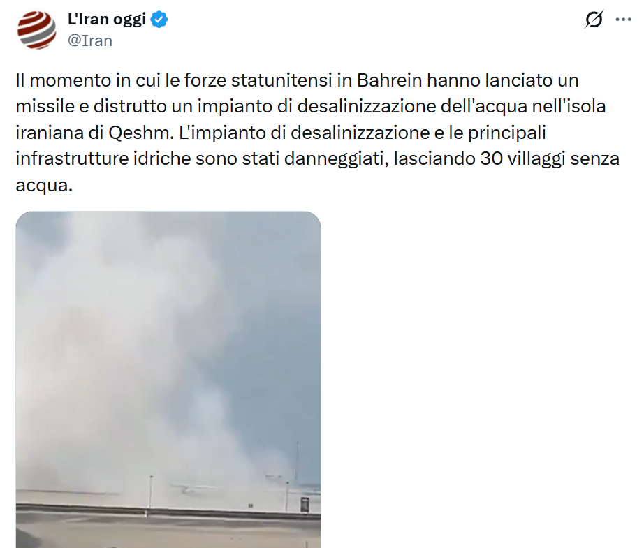Guerra in Iran, la risorsa più a rischio non è il petrolio, ma l'acqua