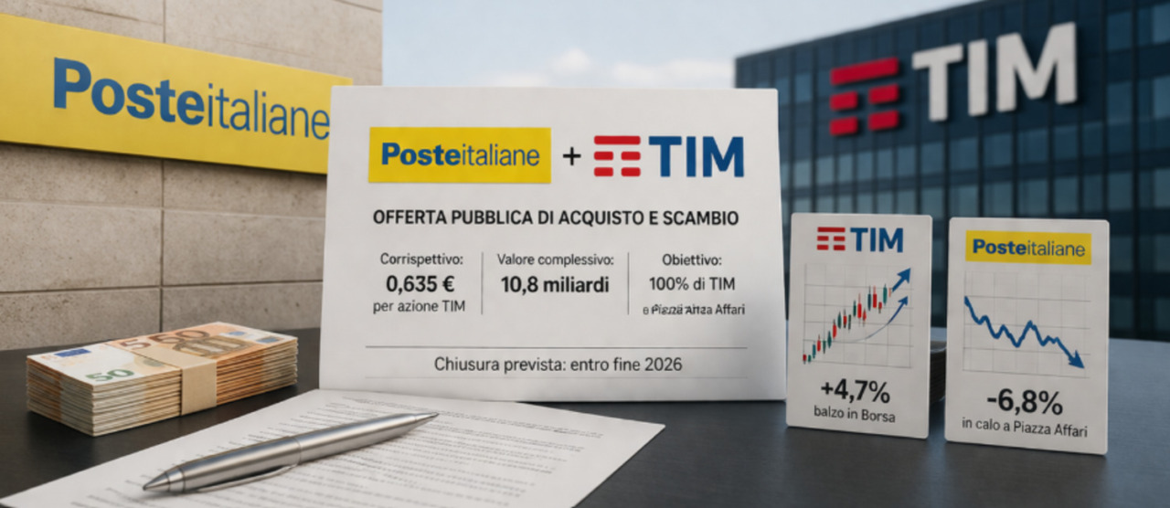 Matrimonio tra Poste e TIM: perché le azioni telefoniche sono schizzate (e il contrario)