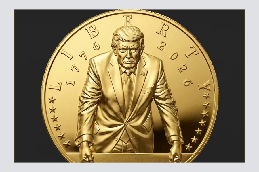 Mancava la moneta d’oro commemorativa con l’effige del presidente Donald Trump