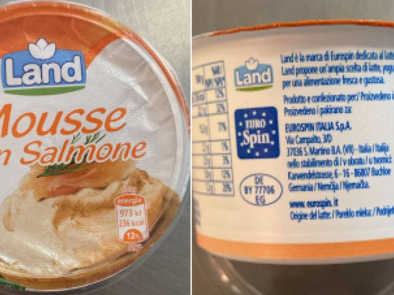 Richiamo alimentare Eurospin: ritirata mousse al salmone Land per rischio botulino