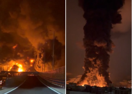 Attacchi Usa-Israele ai depositi di petrolio a Teheran: nube nera sulla capitale, pioggia scura e stop al carburante