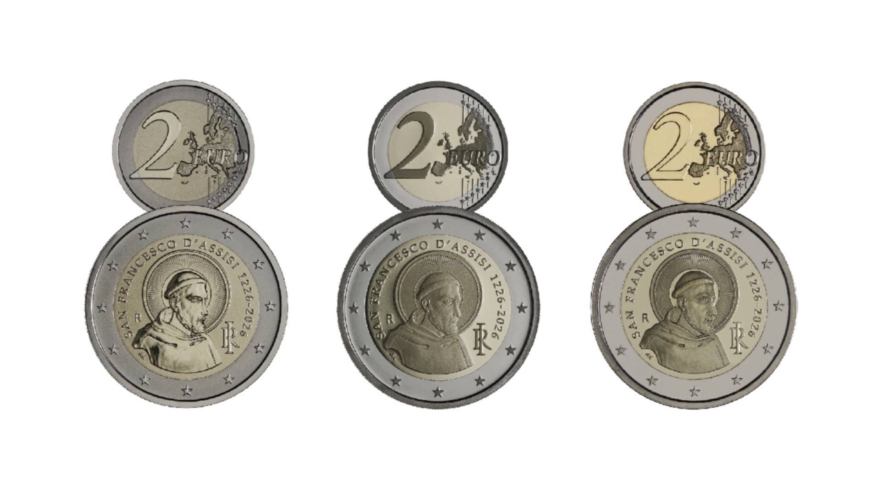 San Francesco: 2 euro per celebrare gli 800 anni dalla scomparsa