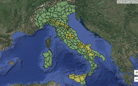 Ancora allerta meteo gialla in otto Regioni tra Centro e Sud-Italia
