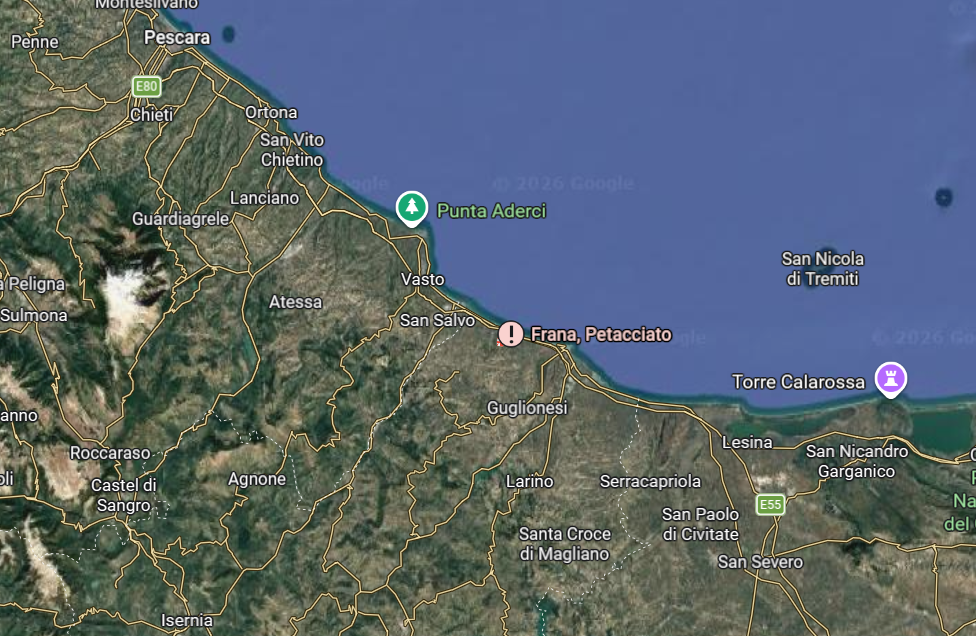 In Molise si è riaperta la frana più estesa d'Europa