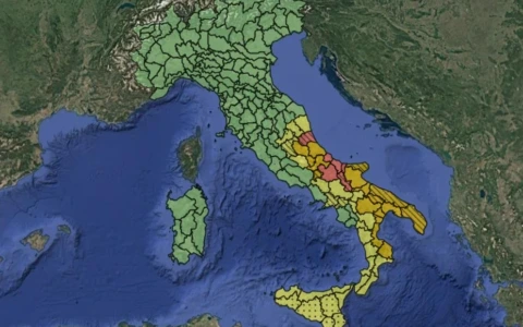 Maltempo al Sud, allerta rossa esondazioni in Abruzzo, Molise e Puglia