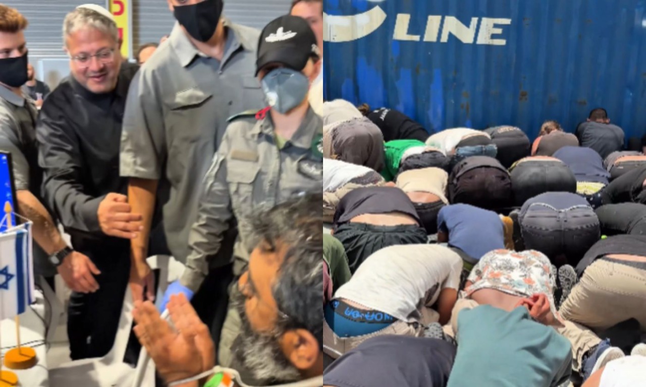 Flotilla, attivisti legati e in ginocchio derisi dal ministro Ben-Gvir. Meloni: “Inaccettabile. Al lavoro per liberarli”