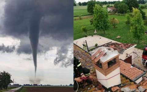 Tromba d’aria in Veneto: due tornado si formano in provincia di Rovigo