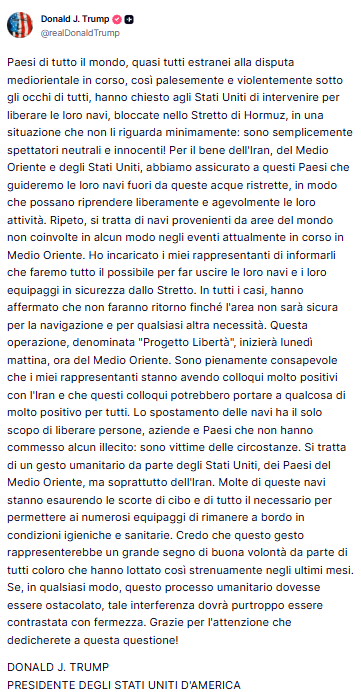 Missione "Project Freedom": cala il prezzo del petrolio, e Opec Plus aumenta le quote