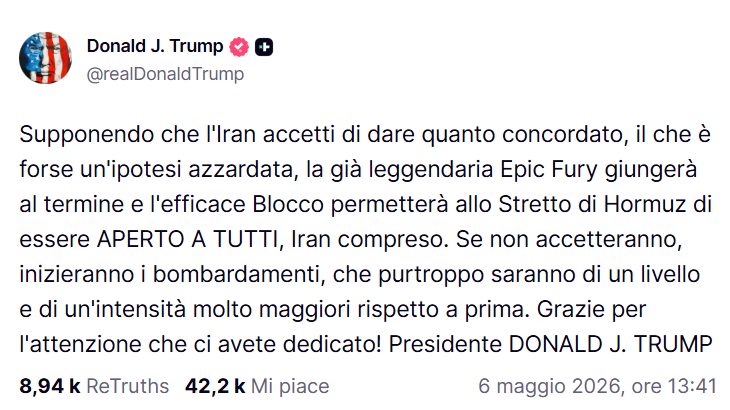 Usa-Iran, accordo possibile: Trump ottimista, anche le Borse (in salita) ci credono