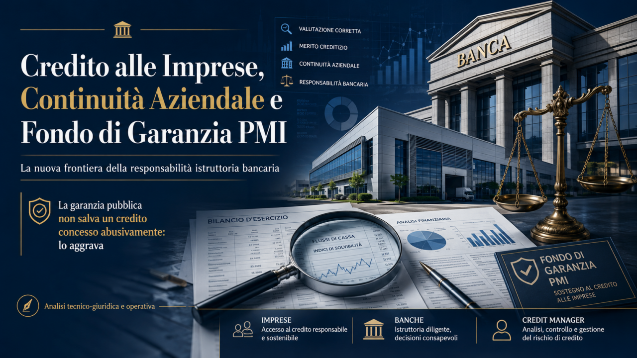 Credito alle imprese, continuità aziendale e Fondo di Garanzia PMI: la nuova frontiera della responsabilità istruttoria bancaria