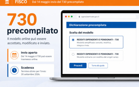 Fisco, da ieri 14 maggio è possibile inviare la versione precompilata del 730
