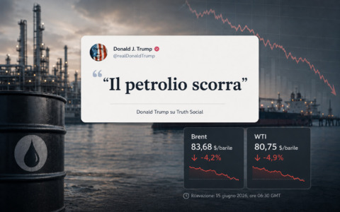 “E ora il petrolio torni a scorrere”: il post di Trump affonda Brent e WTI