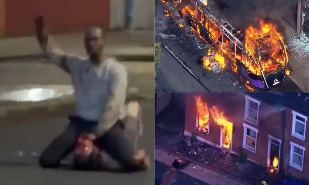 Incendi e disordini a Belfast: protesta anti-immigrati dopo l’accoltellamento di un 40enne da parte di un rifugiato