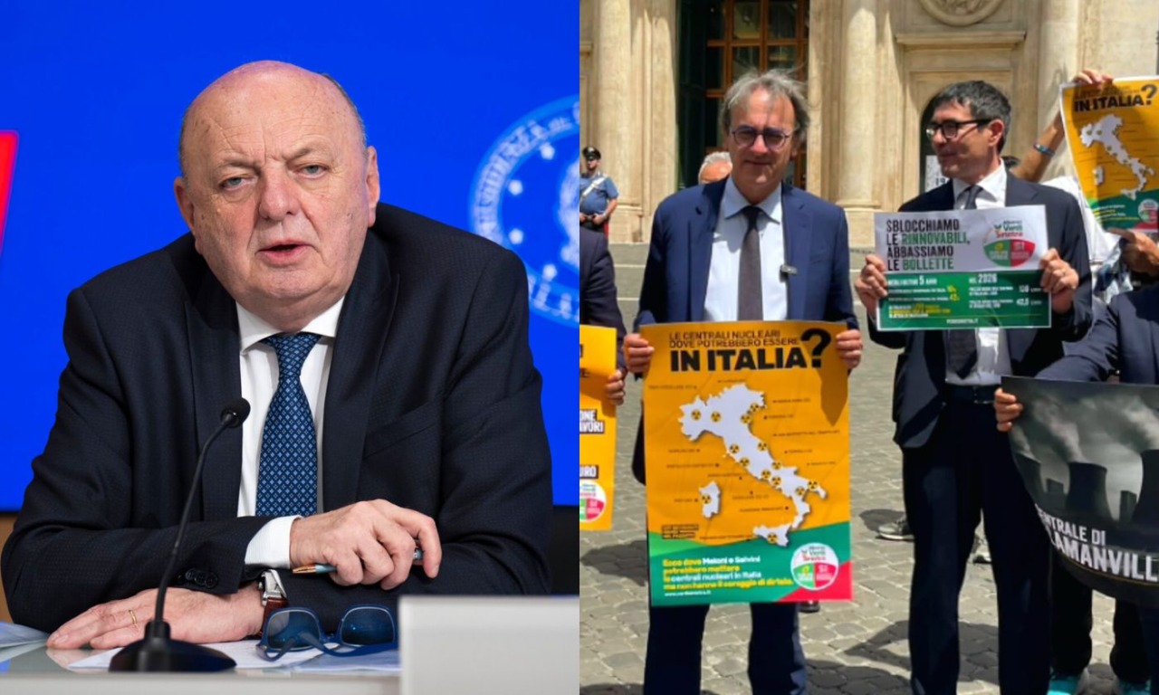 Pichetto: “Nucleare dal 2034”. Pd: “Tecnologie non ci sono ancora”. Flash mob di AVS