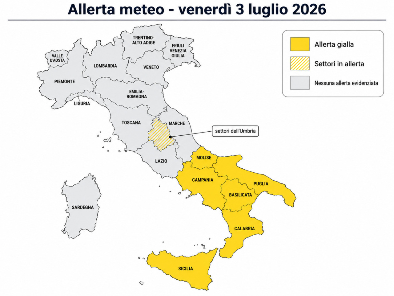 Tregua breve dal caldo: temporali al Sud, poi tornano sole e afa