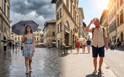 Due città da bollino rosso, picchi da 40°C fino al 20 luglio. Domani temporali al Nord