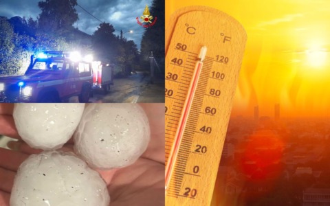Bomba d’acqua e grandine nella notte tra Lombardia e Veneto. Il caldo non si arresta: al Sud si superano i 40°C