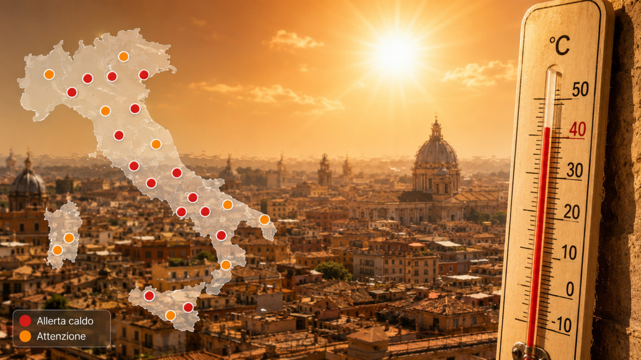 Caldo, l’Italia si colora di rosso: 11 città in allerta oggi, sabato diventano 19