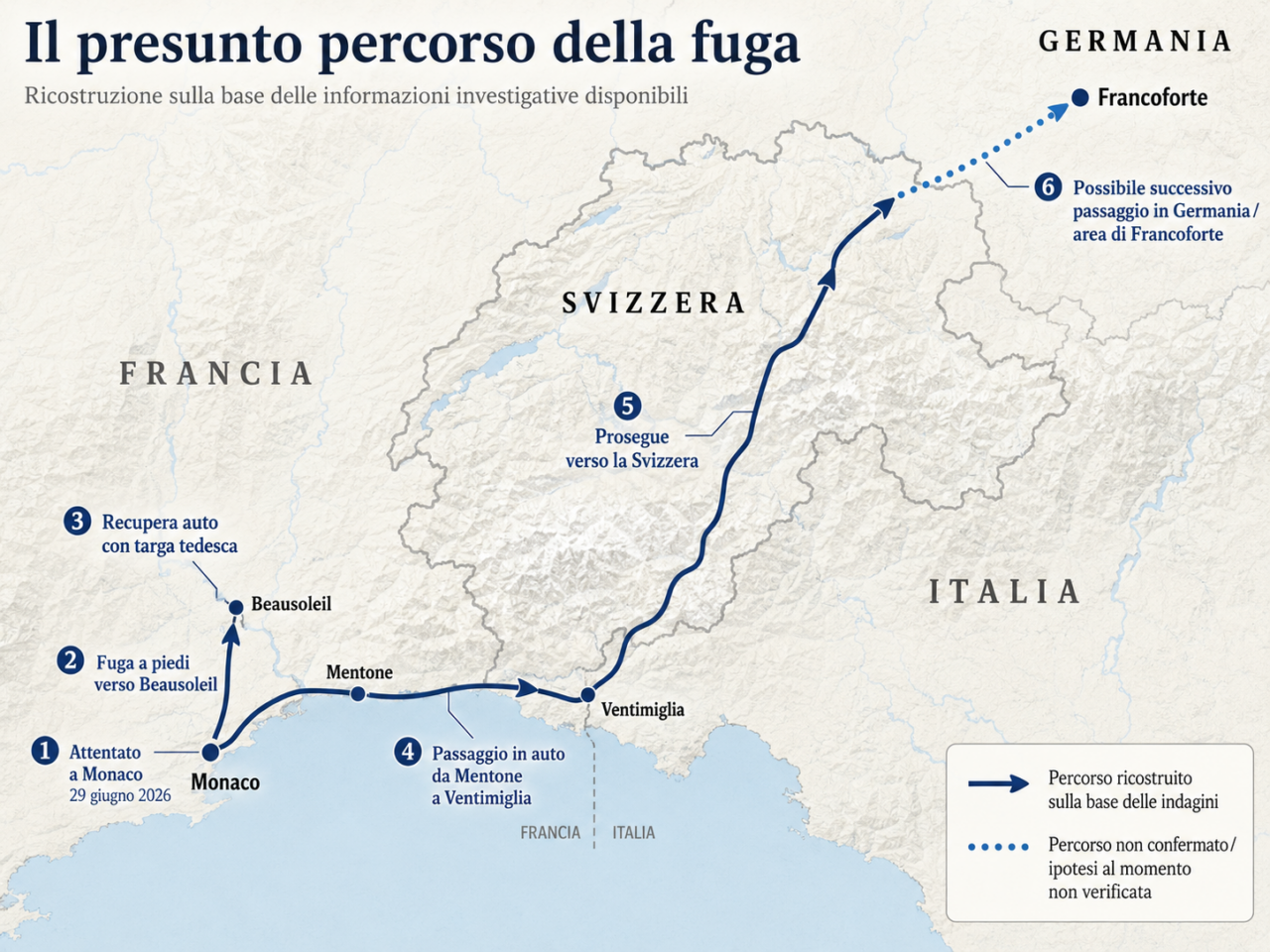 Attentato a Monaco, la sospettata è fuggita passando dall’Italia: caccia internazionale ad Anastasiia Berezovska