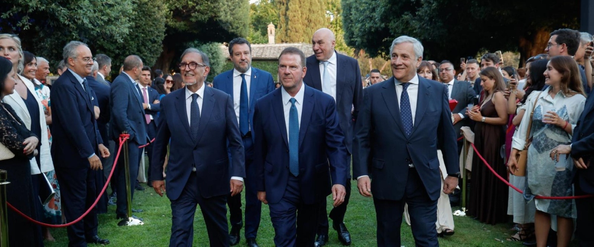 La Russa, Tajani, Salvini, Crosetto con l'ambasciatore Usa