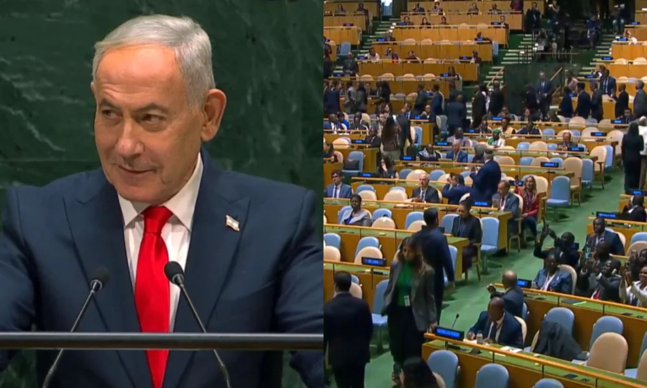 Il discorso di Netanyahu all’ONU, decine di delegati escono dall’aula prima che cominci a parlare