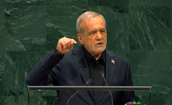 Pezeshkian all’ONU: “Iran vittima di terrorismo”. Delegazione USA lascia l’aula