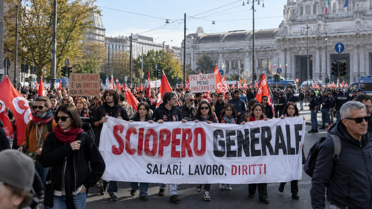 Sciopero generale venerdì 30 ottobre 2026, rischio disagi: treni, aerei, scuola e sanità. Cortei in oltre 40 città