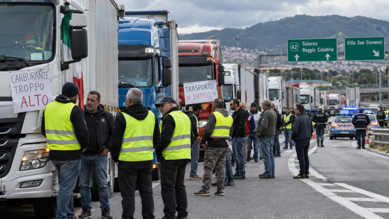 Tir, linea dura del governo: 71 denunce e camion sotto scorta. Sicilia e Calabria sospendono i blocchi
